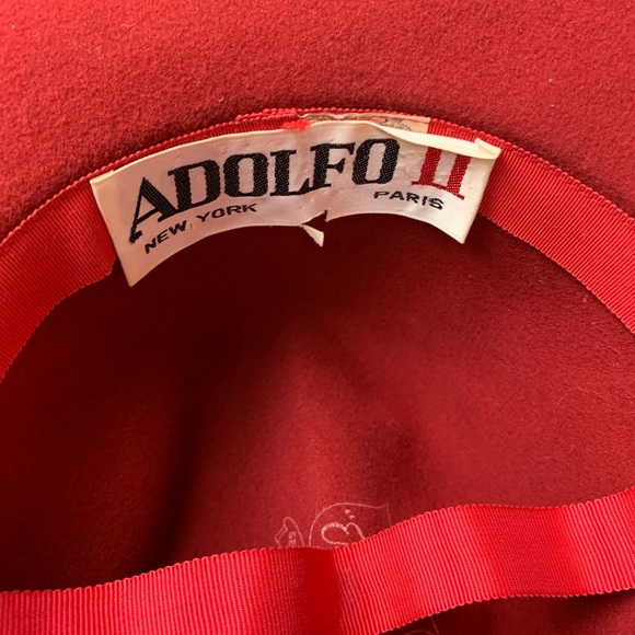 ADOLFO II WOOL FEDORA HAT IN MAROON - Picture 3 of 8